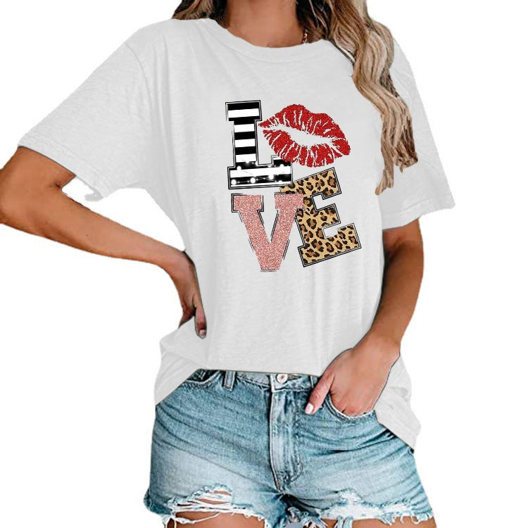 Printed Urban Casual T-shirt Women