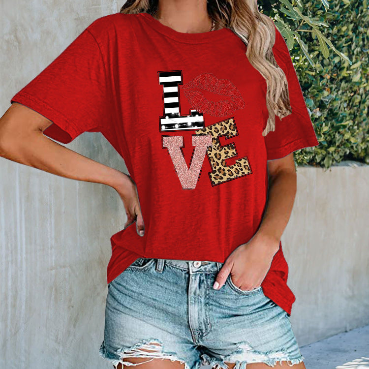 Printed Urban Casual T-shirt Women