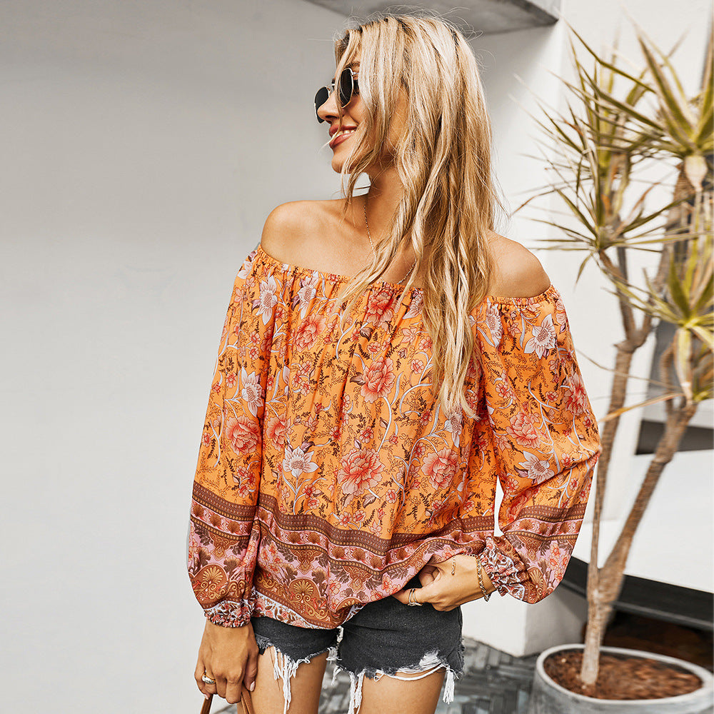 Women's Simple Loose Retro Printed T-Shirt Women