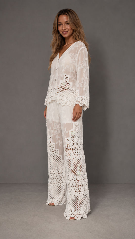 Embroidered Lace Set