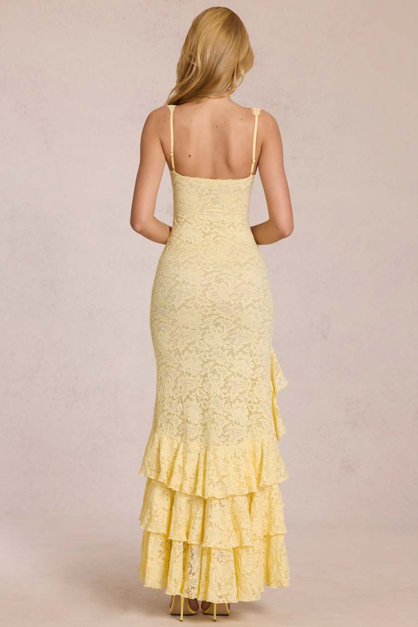 Lace Ruffle Maxi Dress
