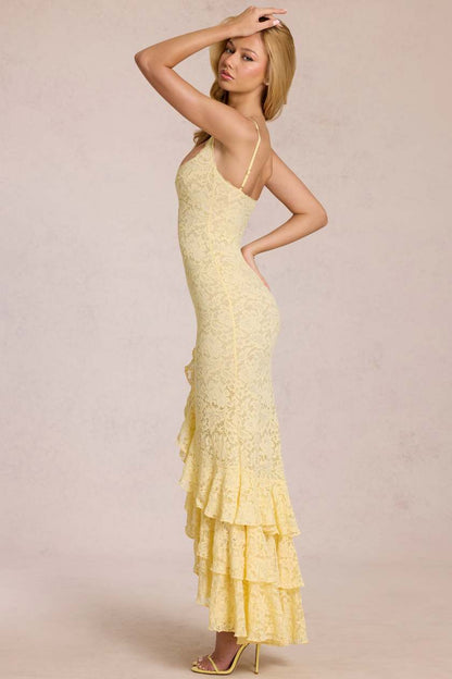 Lace Ruffle Maxi Dress
