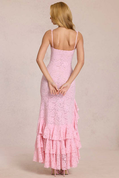 Lace Ruffle Maxi Dress